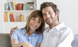 Man in white shirt and woman in blue shirt