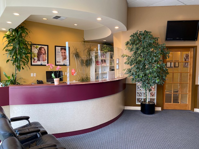 Front desk at dental office